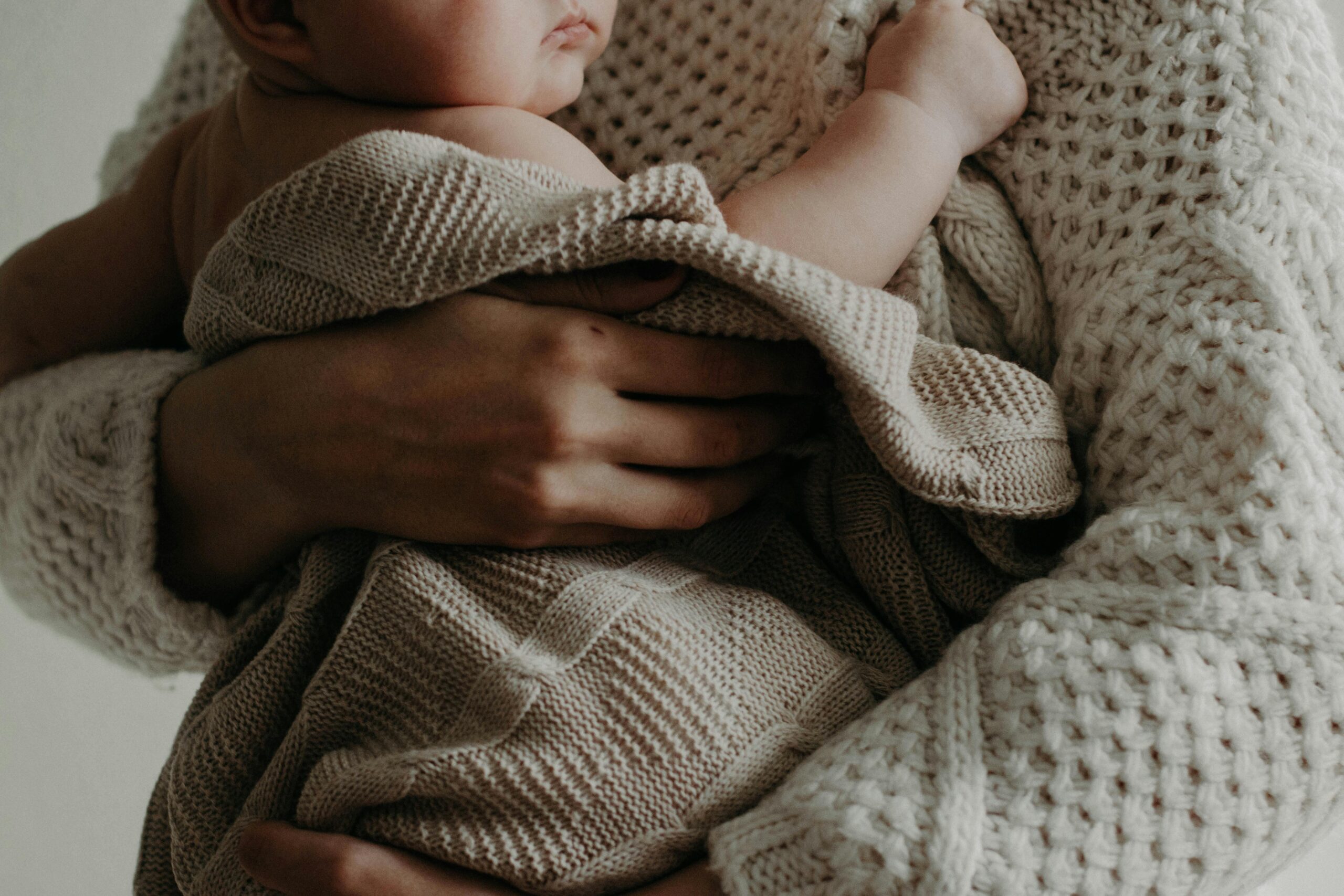 Mother holding baby